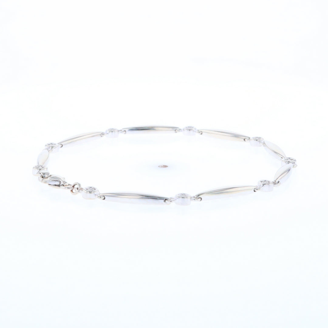 Elongated Link Diamond Bracelet