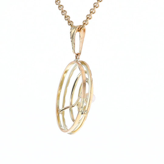 Three-Ring Pearl Pendant