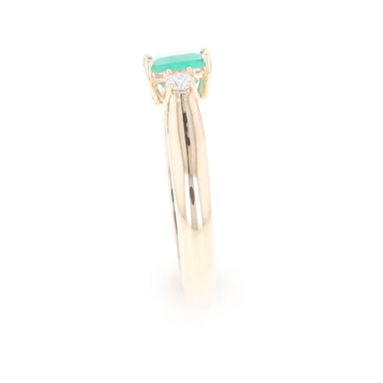Emerald 3-Stone Trellis Ring