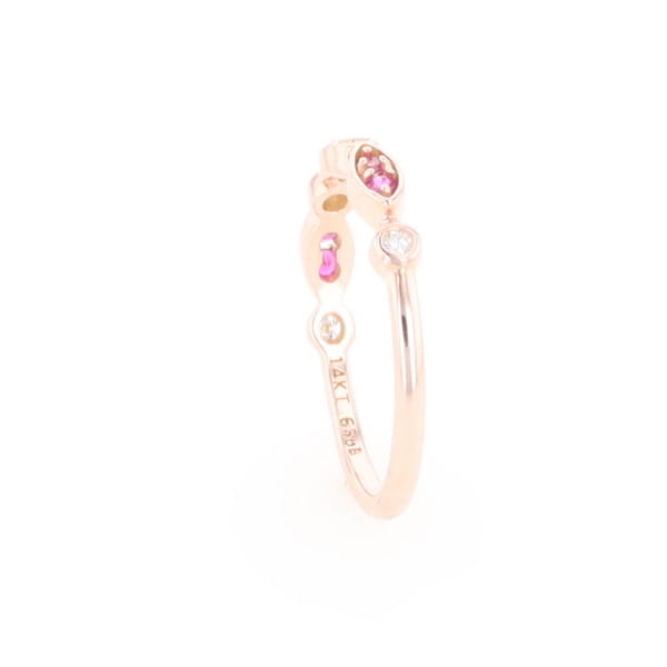 Pink Sapphire Simply Vintage Wedding Band