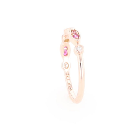 Pink Sapphire Simply Vintage Wedding Band
