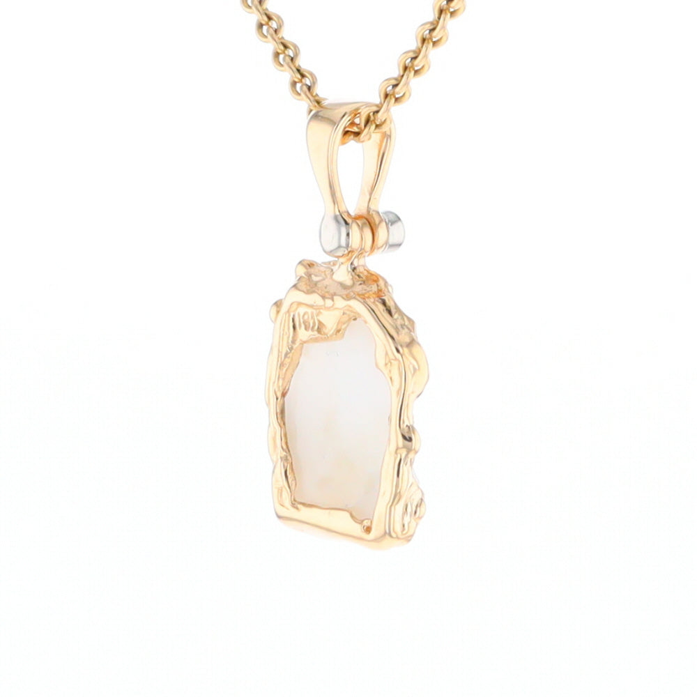 Rough Gold Quartz Freeform pendant