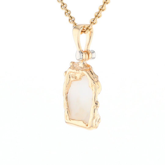 Rough Gold Quartz Freeform pendant