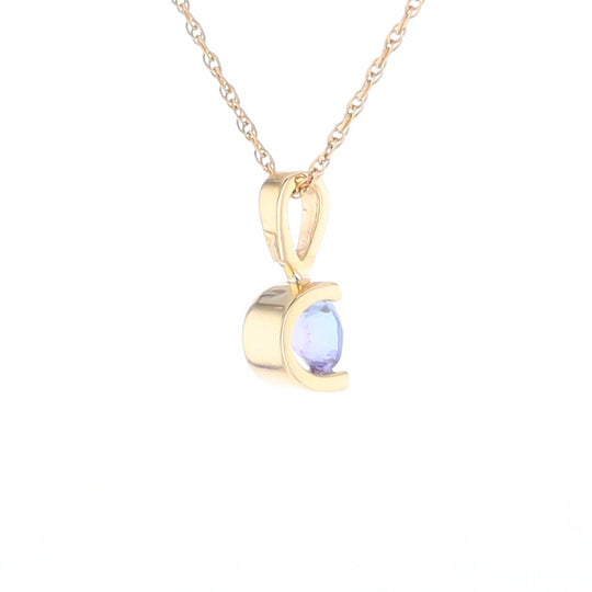 Solitaire Tanzanite Pendant
