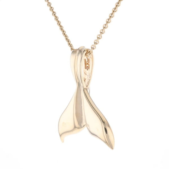 Whale Tail Necklaces Natural Gold Quartz and Nuggets Inlaid Pendant