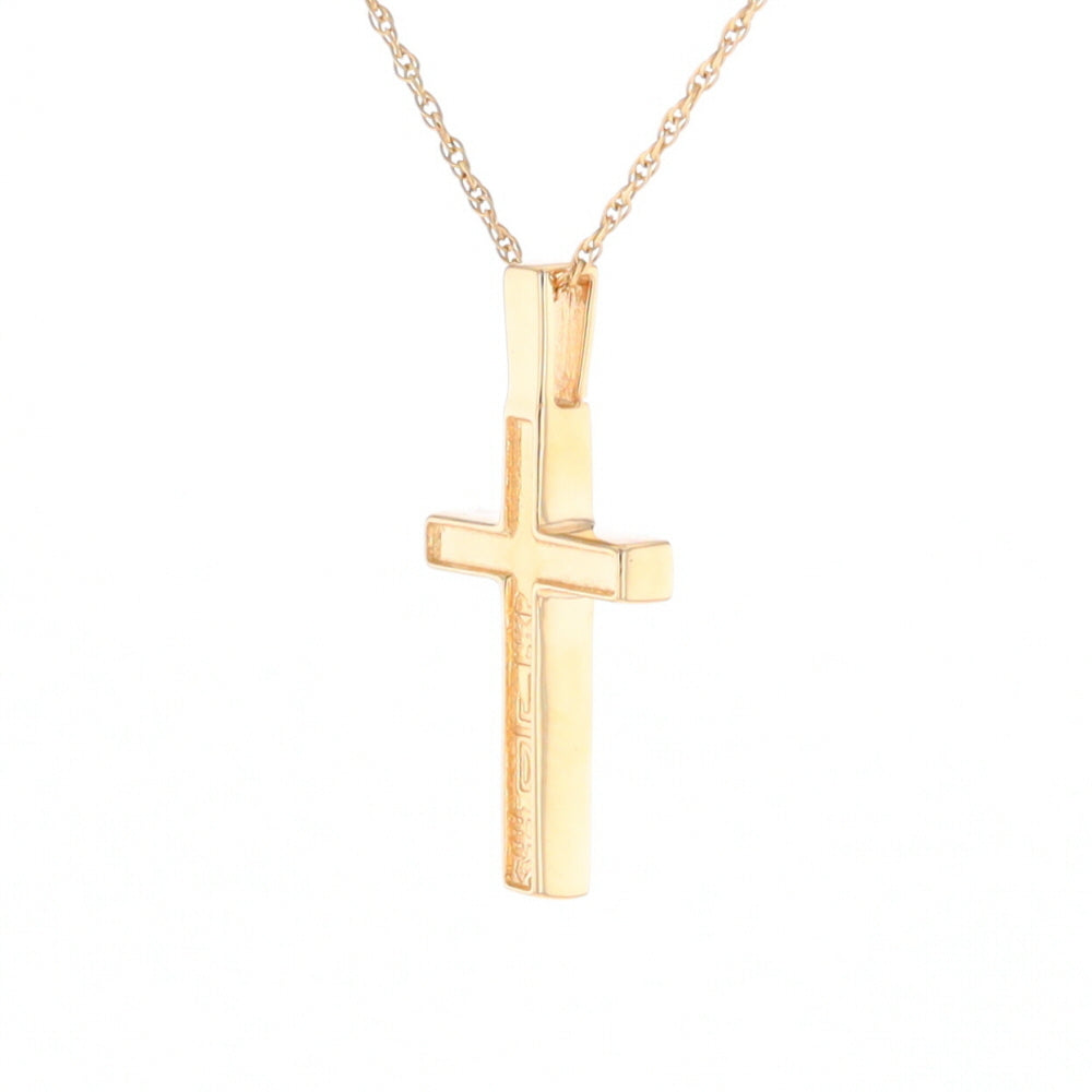 Three Section Gold Quartz Cross - G2