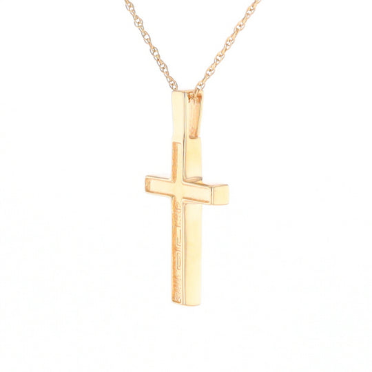 Three Section Gold Quartz Cross - G2