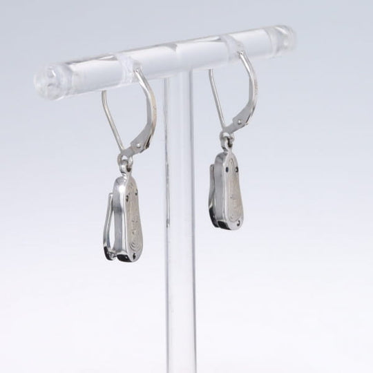 Opal Earrings Sandal Inlaid Design Lever Backs