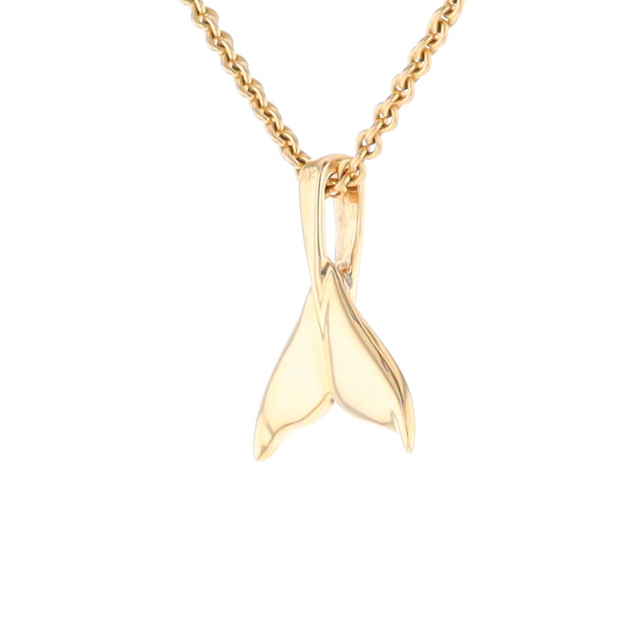 Whale Tail Necklaces Natural Gold Quartz and Nuggets Inlaid Pendant