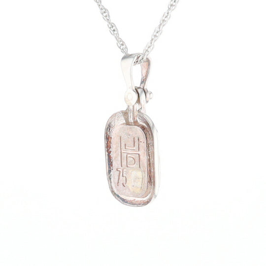 Gold Quartz Rounded Rectangle Pendant