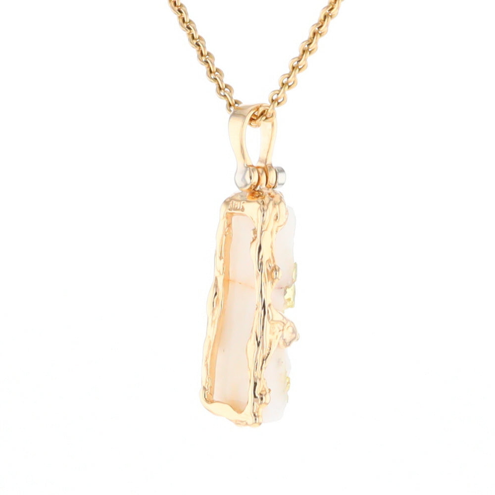 Gold Quartz Freeform Pendant - G1