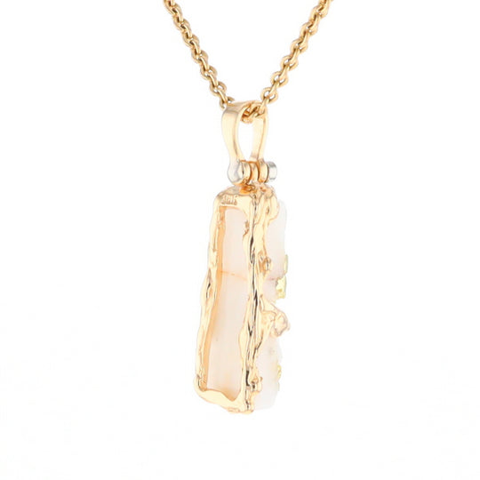 Gold Quartz Freeform Pendant - G1