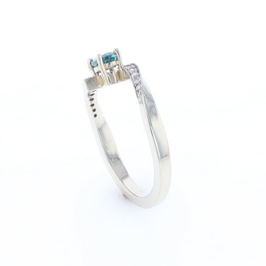 Alexandrite Twist Ring with Diamond Accents