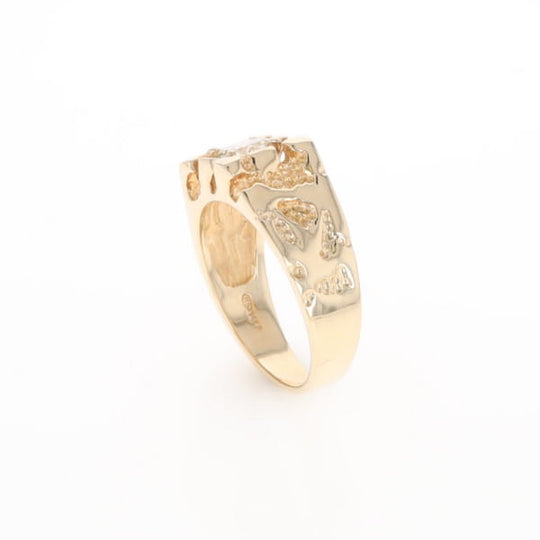 Men's Faux Nugget Style Diamond Ring