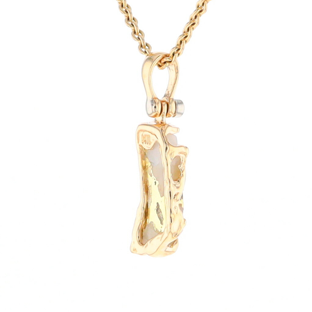 Gold Quartz Freeform Pendant (G2)