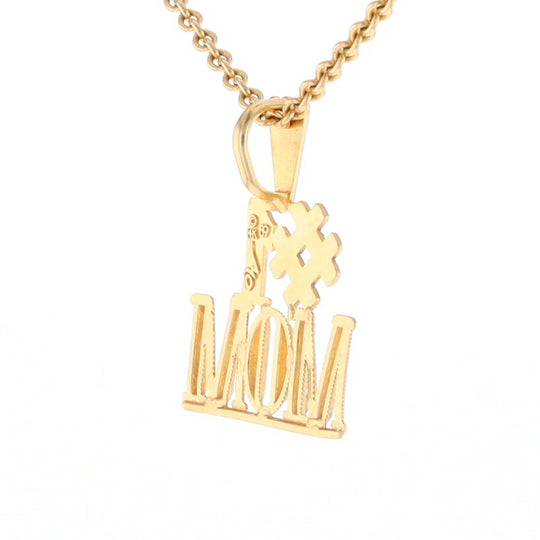 Yellow Gold #1 Mom Pendant