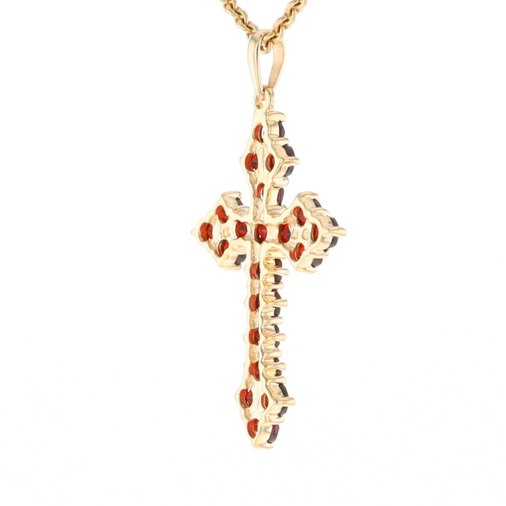 Vintage Garnet Cluster Cross