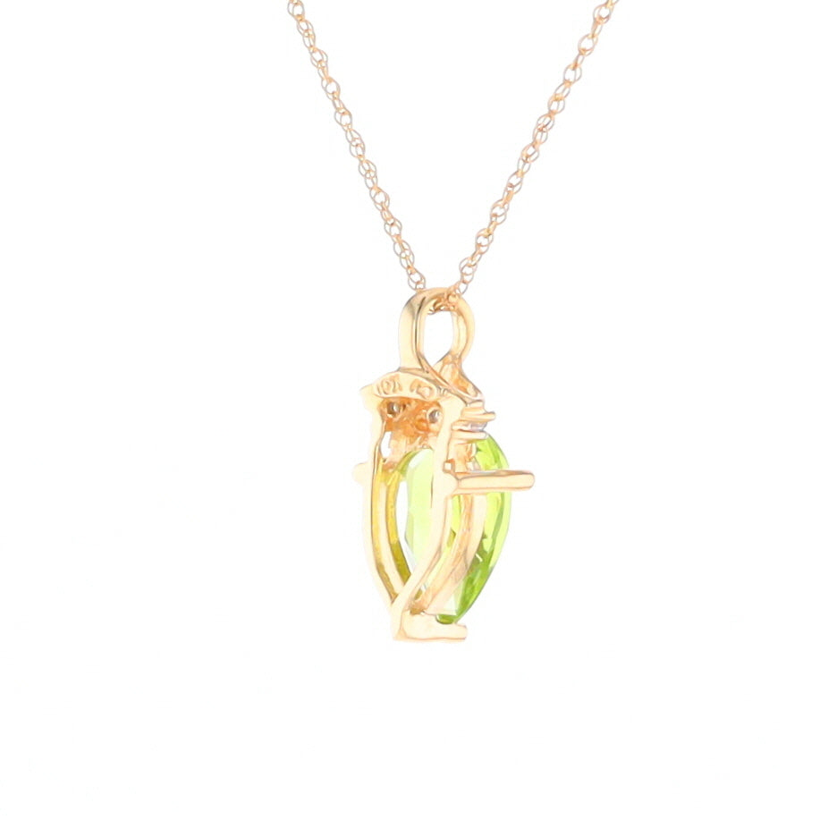 Pear-Shaped Peridot Necklace