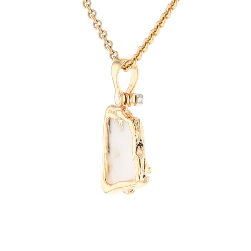 Gold Quartz Freeform Pendant (G2)