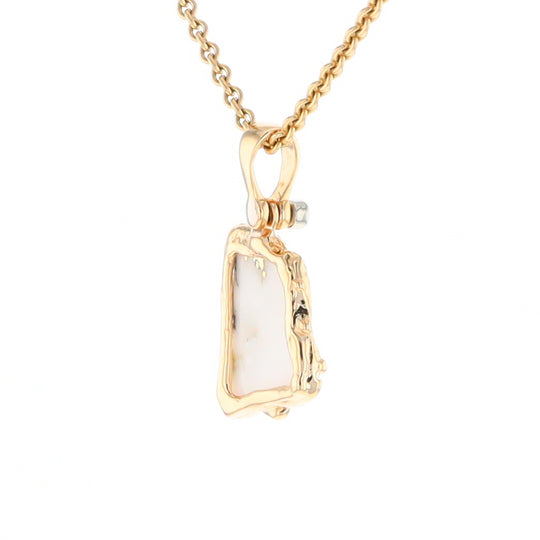 Gold Quartz Freeform Pendant (G2)