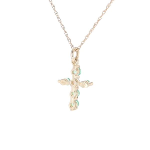 Small Emerald Cross Pendant
