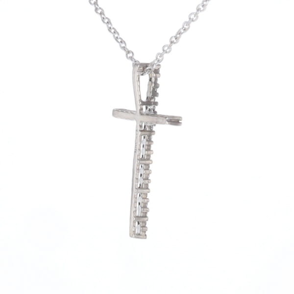 Thin Diamond Cross Necklace