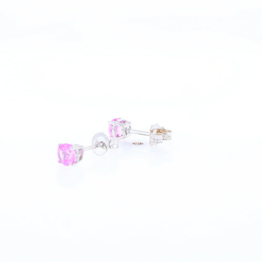 Pink Sapphire Stud Earrings