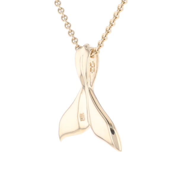 Whale Tail Gold Nugget Pendant