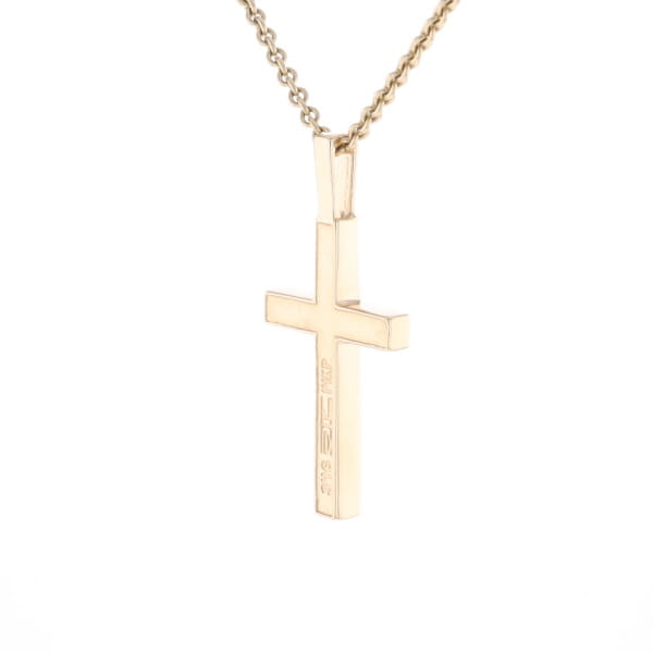 Gold Quartz Pendant 4 Section Inlaid Cross Pendant