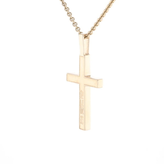 Gold Quartz Pendant 4 Section Inlaid Cross Pendant