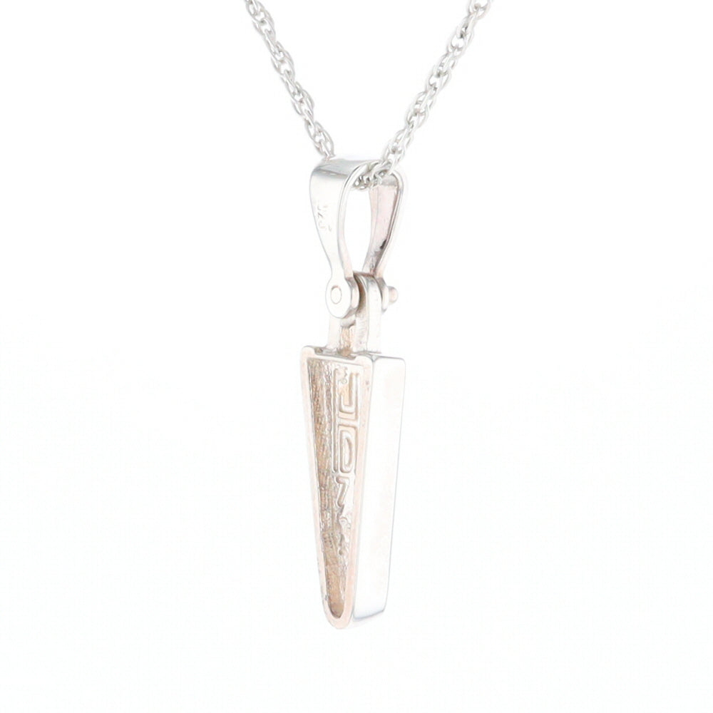 Gold Quartz Upside Down Triangle Pendant