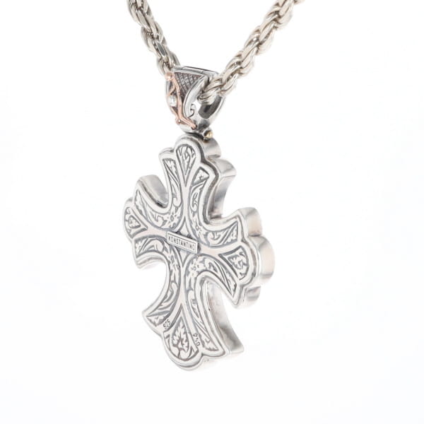 Sterling and 18K Gold Konstantino Cross Pendant