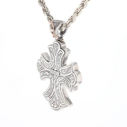 Sterling and 18K Gold Konstantino Cross Pendant