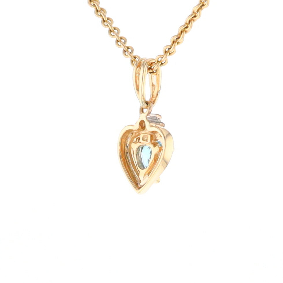 Blue Topaz Heart Pendant