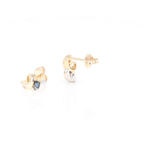 Blue Sapphire Swirl Earrings