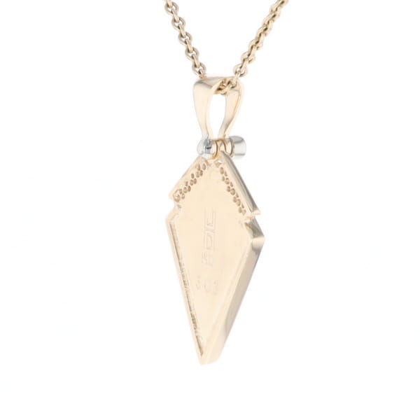 Meteorite Kite Shape Inlaid Pendant with 0.19ctw Diamonds