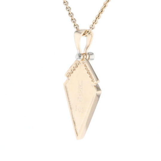 Meteorite Kite Shape Inlaid Pendant with 0.19ctw Diamonds