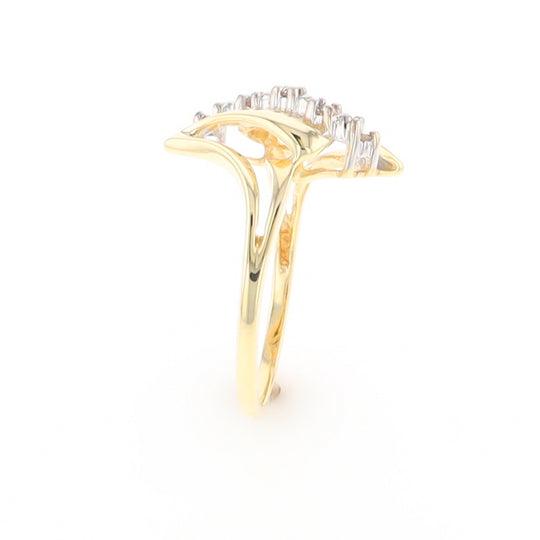 Diamond Waterfall Bypass Ring