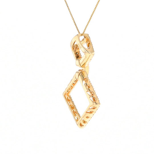 Yellow Sapphire Double Square Necklace