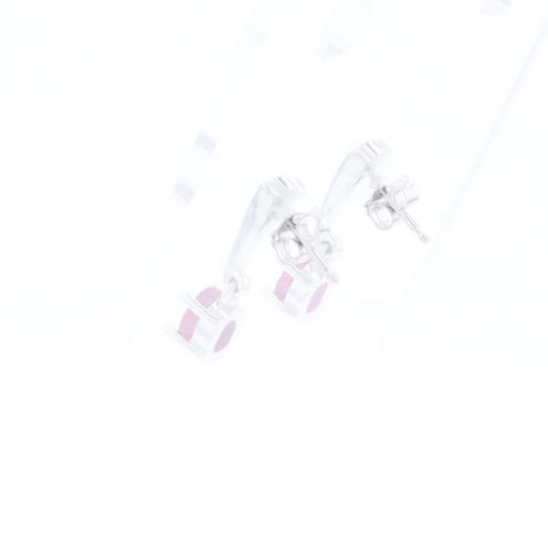 Oval Ruby Dangle Earrings