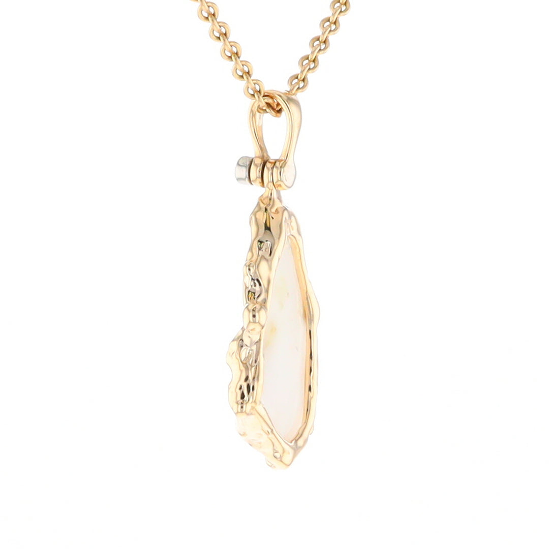 Gold Quartz Freeform Pendant  (G2)