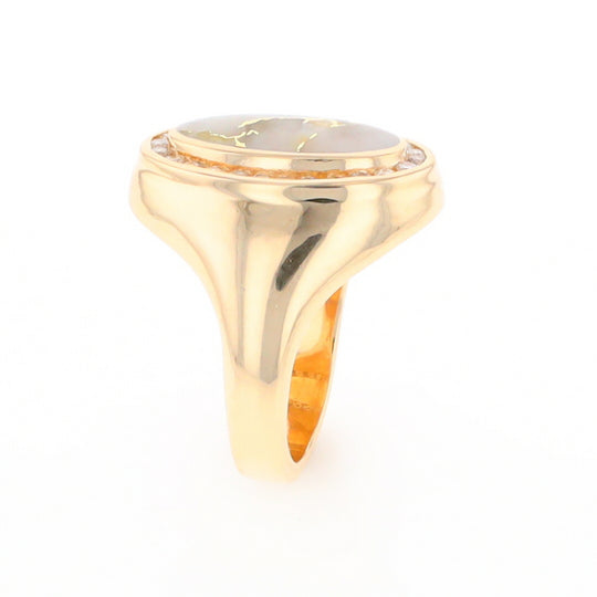 Gold Quartz Ring Lady’s