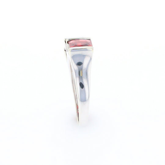 Three Square Garnet Ring