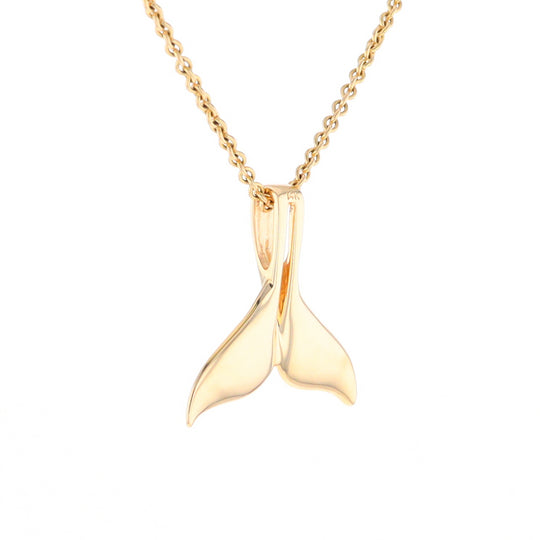 Whale Tail Necklaces Natural Gold Quartz and Nuggets Inlaid Pendant