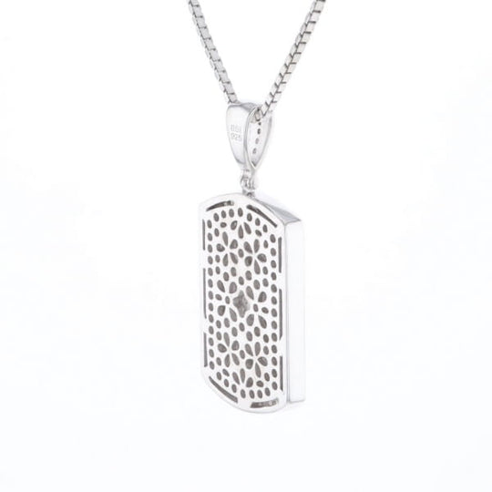 Cubic Zirconia Dog Tag Necklace