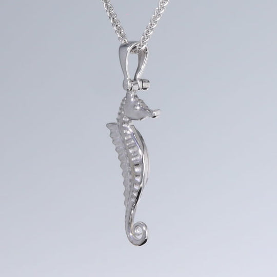 Opal Pendant Inlaid Realistic Sea Horse Design