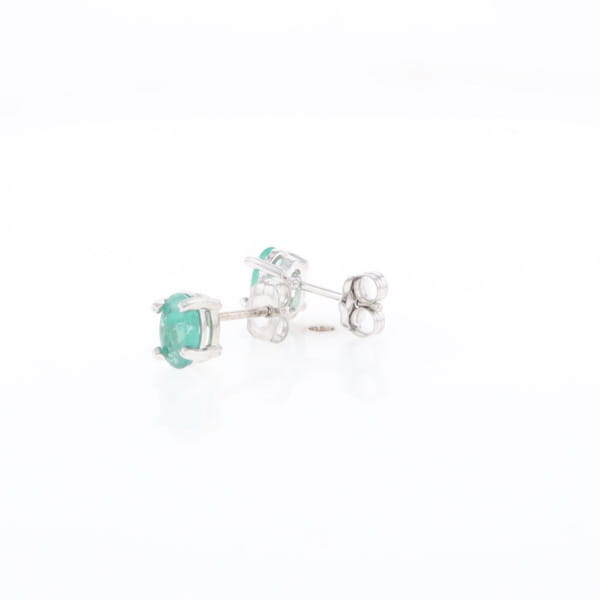 Oval Emerald Stud Earrings