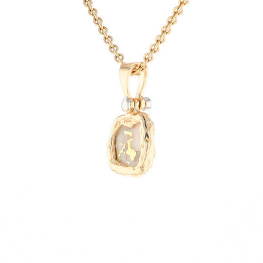 Gold Quartz Freeform Pendant - G1