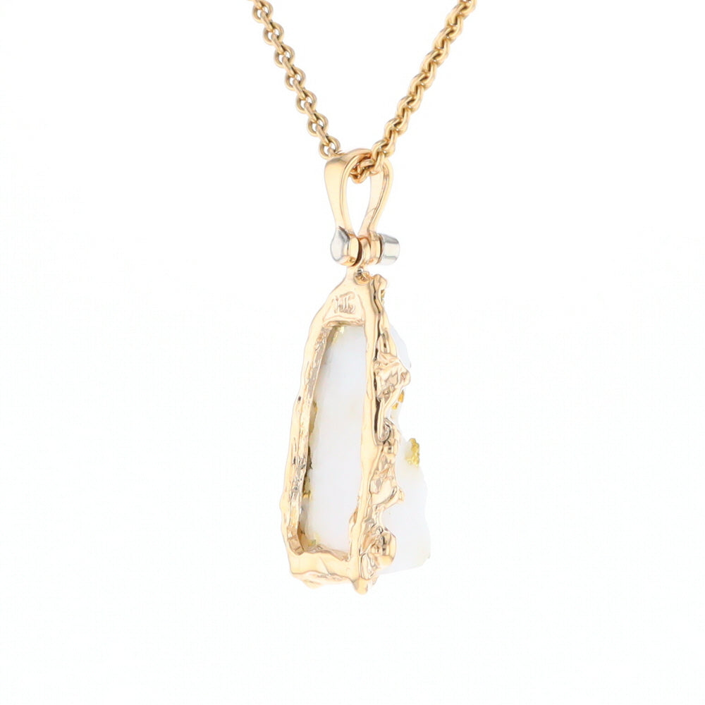 Rough Gold Quartz Freeform Pendant