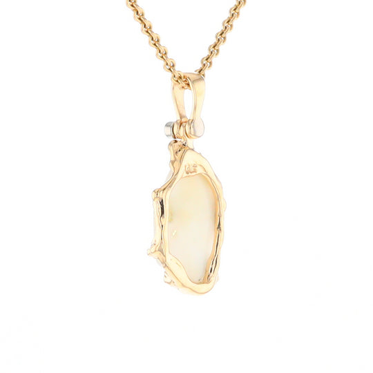 Gold Quartz Freeform Pendant  (G2)